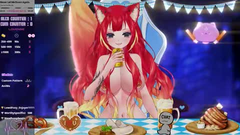 Snapshot of lewdfoxy_vt chatting on September 25, 4:03 pm Kira online show from September 25, 4:03 pm