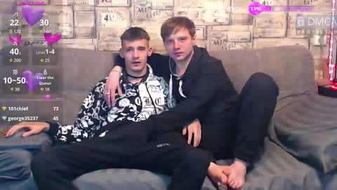 Max tall dark-haired guy with tattoos and Phil blond-haired online show from March 15, 1:10 am