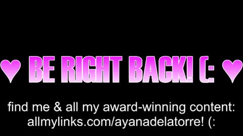 Ayana Delatorre online show from June 11, 12:32 am