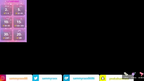 Sammy Raxx online show from December 20, 8:01 pm