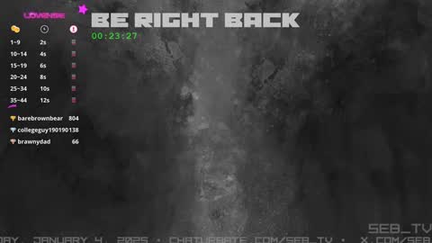 Sebastian online show from January 4, 11:59 pm