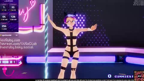 Snapshot of vexruby chatting on March 2, 1:15 am Vex Ruby online show from March 2, 1:15 am