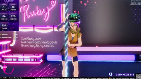 Snapshot of vexruby chatting on January 11, 2:20 am Vex Ruby online show from January 11, 2:20 am